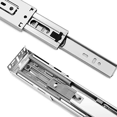 Gobrico 10 Pairs 20-Inch Rear/Side Mount Soft Close Drawer Slides with Bracke...