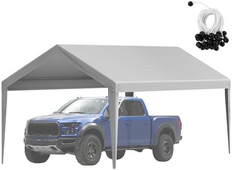 VEVOR Carport Replacement Canopy Cover 10 x 20 ft, Garage Top Tent Shelter Ta...