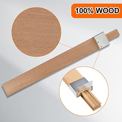 Maitys 8 Pcs Wood Drawer Slides, 15-3/4 Inches Bottom Mount Center Guide
