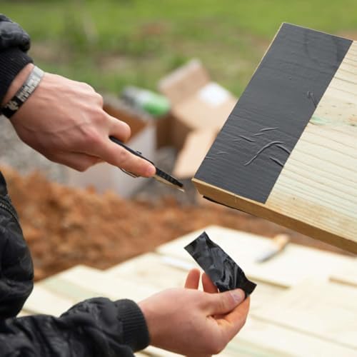 FrogTape Pro Grade Deck and Joist Flashing Tape, 3.78 in x 50 Feet, Black