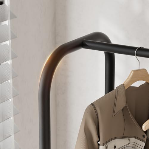 SINGAYE Wardrobe Standing Closet Clothing Rack With Shelf Hanging Clothes
