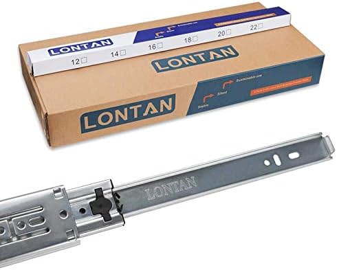 LONTAN 6 Pairs Soft Close Drawer Slides 20 Inch Heavy Duty Cabinet Rails