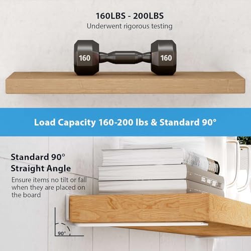Shelf Brackets, Heavy Duty Floating Shelf Brackets 12-Inch Long, 6-Pack Brack...