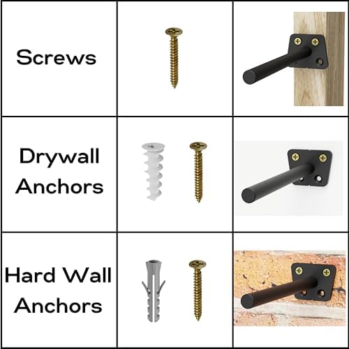 EVALD 8 Inch Floating Shelf Brackets, Hidden Shelf Brackets for Floating Shel...