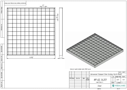 Vodaland - 16x16 Inch Catch Basin. PPE Plastic with Galvanized Stamped Steel ...
