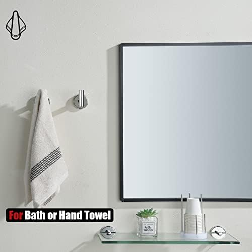 JQK Chrome Bathroom Towel Hook, 304 Stainless Steel Coat Robe Clothes Hook fo...