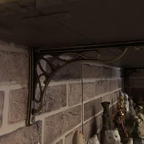 2 PCS 10 Inch Bracket Shelf Brackets Cast Iron Metal Corbels Ancient European...
