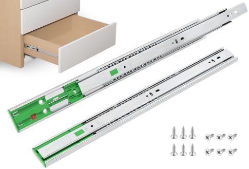 Onemake 18 Inch Soft Close Side Mount Drawer Slides Full Extension, 5 Pair
