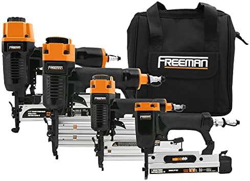 Freeman Pneumatic Finish Nailers and Stapler Kit (4-Piece) | P4FNCB