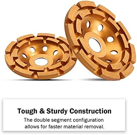 Original Gold KSEIBI 4-1/2-Inch Diamond Cup Wheel Turbo Blade and Double Row ...