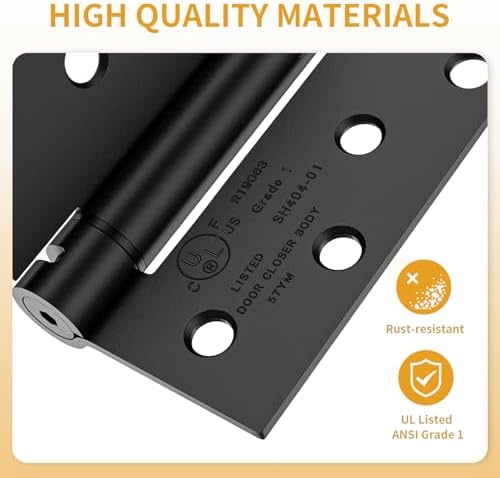 Luxbaro 3 Pack Spring Hinges Self Closing 4 Inch, Self Closing Door Hinges