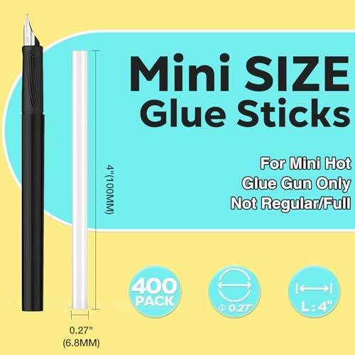 ELDVAP Full Size Hot Glue Sticks 800 Pack, 0.43" x 8", Clear Multi-...