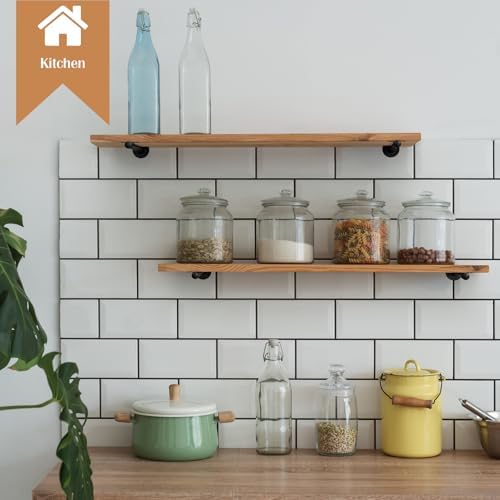 Pipe Shelf Bracket Set of 10 Floating Shelving Bracket 12 Inch