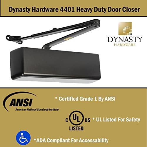 Dynasty 4401 Series Door Closer, Sprayed Duronotic Bronze, Spring 1-6, ADA