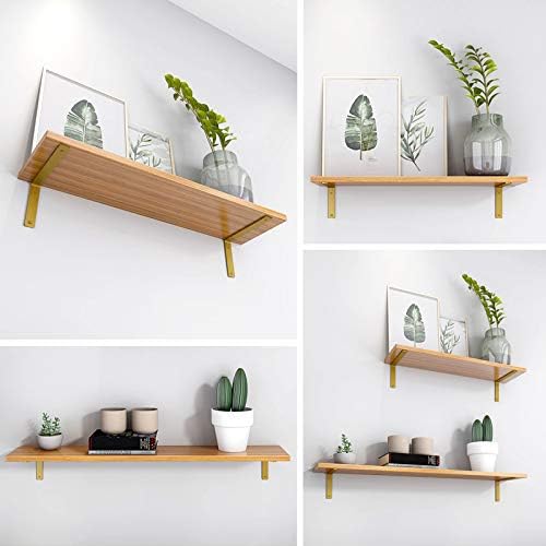 L Shelf Brackets 10 inch, Gold Heavy Duty Iron Shelf Brackets, Industrial Mod...