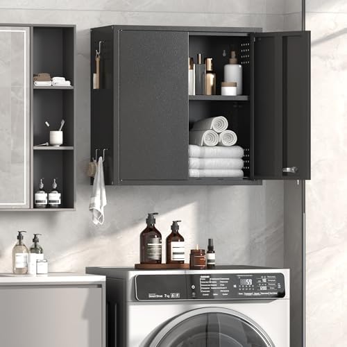 Coolsun 26" H Garage Wall Cabinet with Lockable Doors and Adjustable Shelf