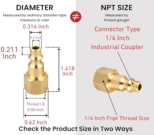 Coupler and Plug Kit, 1/4 Inch NPT, 14 Piece