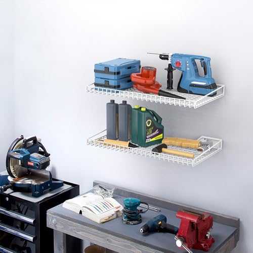 TORACK 2-Pack Wall Mounted Storage Shelves, 23.5" x 12" Wall Shelf