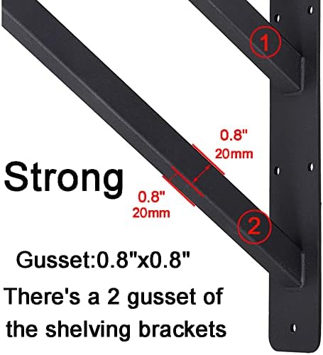 2Pcs Heavy Duty Shelf Bracket Countertop Support Brackets 16"x12" W...