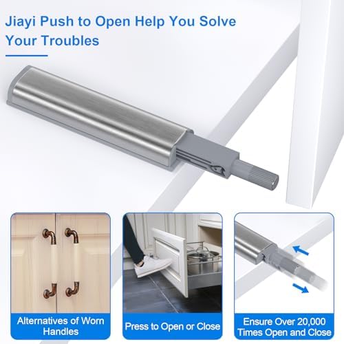 Jiayi Cabinet Latch Magnetic Push Catch 20 Pack Push to Open Cabinet Hardware...