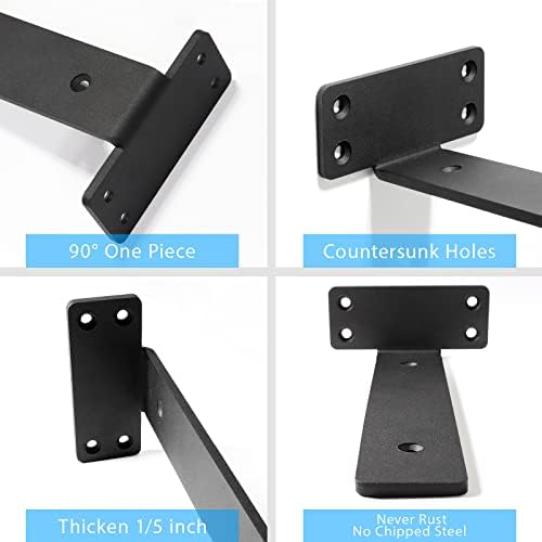 Shelf Brackets Floating Shlef Brackets 12-Inch 6-Packs, 1/5-Inch Thick Heavy ...