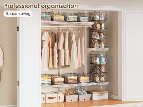 Capacity Upgrade Edition Deeper 4'' 5 Tier Foldable Hanging Closet Or...