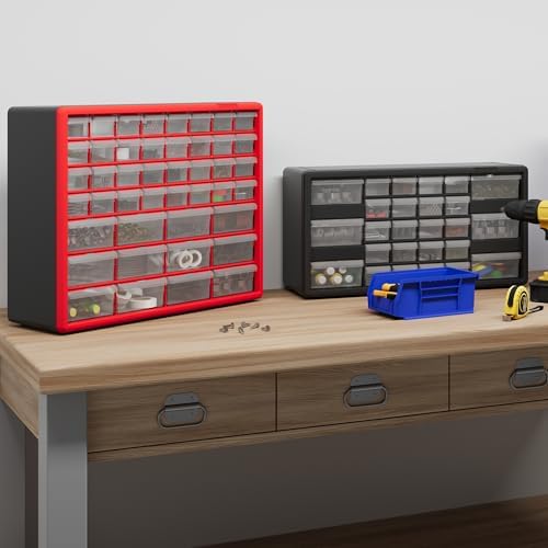 Akro-Mils 26-Drawer Plastic Storage Cabinet, 20"W x 6"D x 10"H...