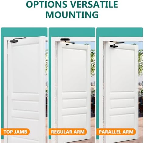 Marie Hold Open Door Closer Adjustable Automatic Size 3 Door Closer for 88-14...