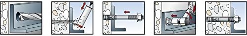 fischer 40827 FBN II Bolt Anchor, Metal, 10/10/ 86 mm