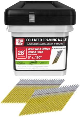 Grip Rite Prime Guard GRW10RHGH1 28 degree Wire Weld Offset Round Head Exteri...