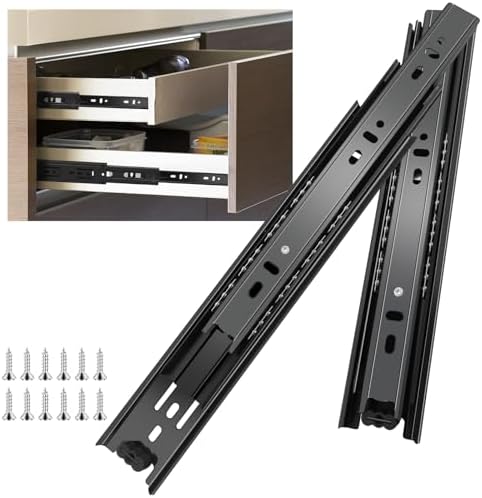 22 inch Drawer Slides 4 Pairs (8pcs) Full Extension Ball Bearing Drawer Rails...