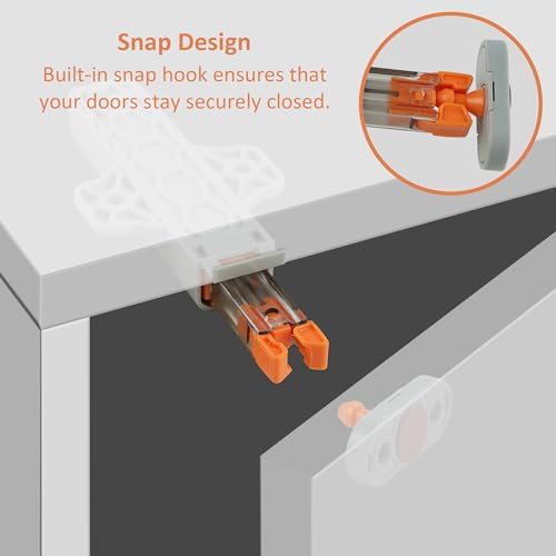 10 Pack Gray Non-Magnetic Push to Open Door Latch for Cabinet