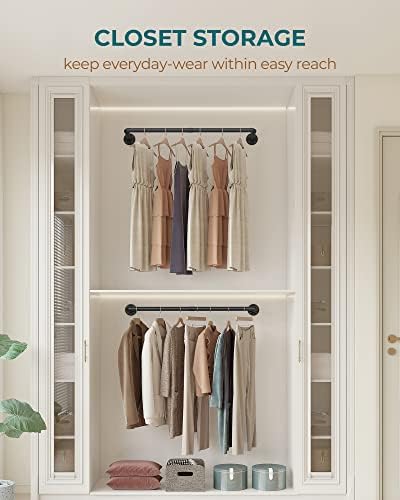 OROPY 38.4" Industrial Pipe Clothes Rack Wall Mounted, Heavy Duty, 2 Pack