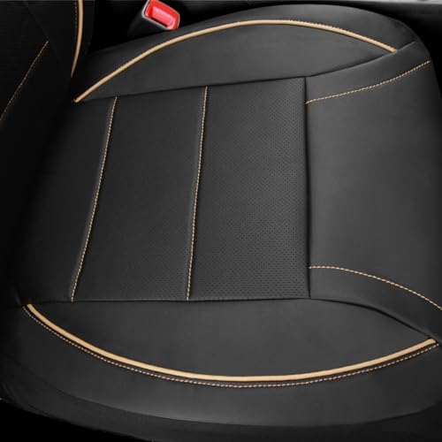 CAR PASS Universal FIT Piping Leather Two Front Seat Covers, Waterproof Faux ...