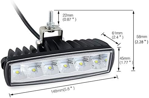 STDYSUN Led Fog Lights Driving Lights Bar 2Pcs 6Inch 30W Waterproof Offroad D...