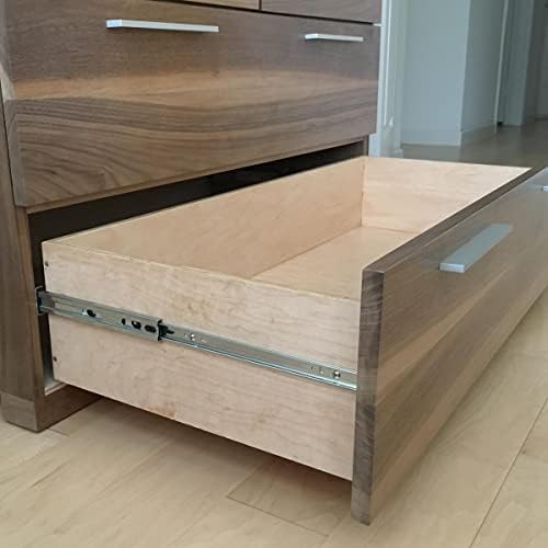 Soft Close 24" Drawer Slides, Full Extension Side Mount, 6 Pairs