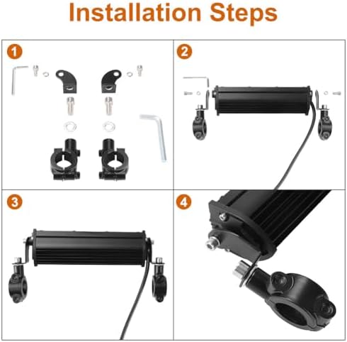 Motorcycle LED Light Bar & ON-Off Switch Headlight kit for CRF110 CRF250F...