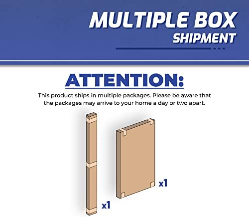 SafeRacks 2x8 Overhead Garage Storage Rack, White, 24"-45" Height