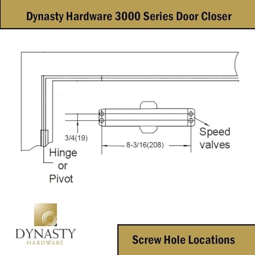 Dynasty 3000 Series Door Closer, Sprayed Duronotic Bronze, Spring 3