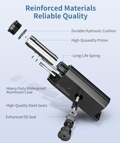 Door Closer, Adjustable Hydraulic Speed, Soft Close, Black, Large