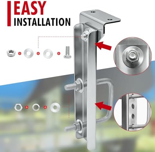 4 Pack 10"/12" Boat Trailer Bunk Brackets Kit | Swivel Top