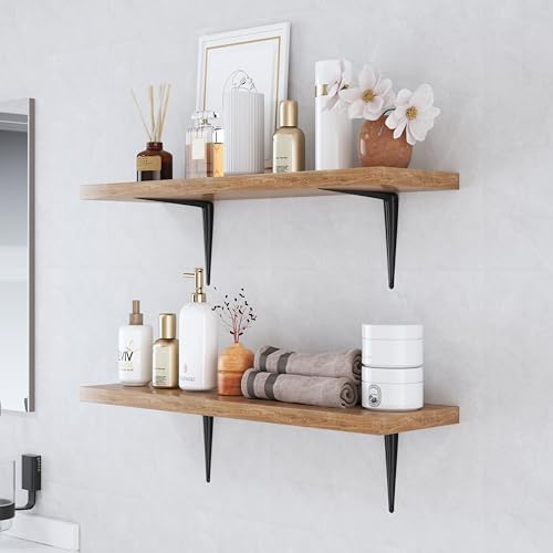 20 Pack Shelf Brackets 12 Inch, Black Metal Brackets for Shelves, L Shape She...