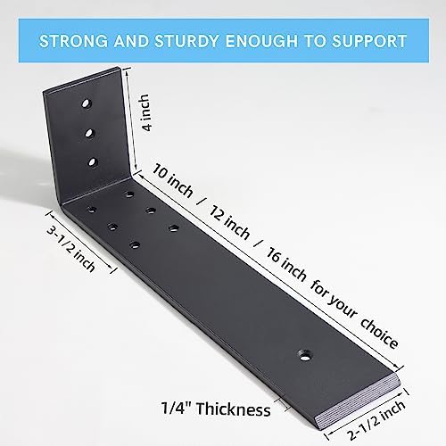 WEKIS 10 Inch Countertop Support Bracket, 3 Pack Solid Iron Steel Heavy Duty ...