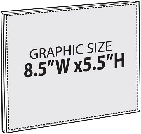 Azar Displays 122030 8.5-Inch W by 5.5-Inch H Wall Mount Acrylic Frame Pack o...