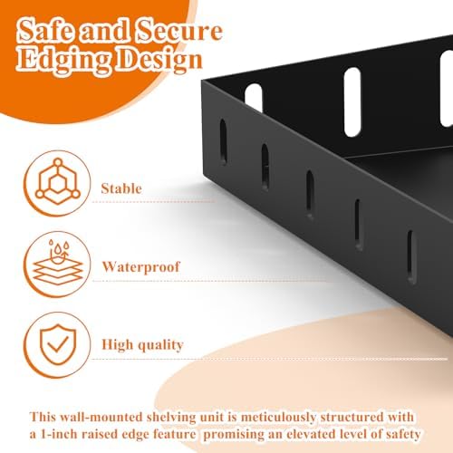 12 x 24 Inch Garage Wall Shelves, Heavy Duty Wall Mounted Storage Shelving