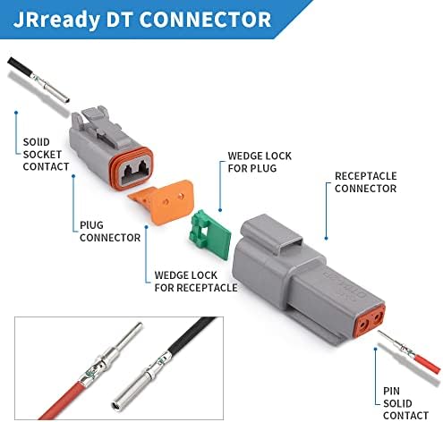 JRready 238PCS DT Connector Waterproofing Kit, 2-12 Pin Deutsch DT Connectors...