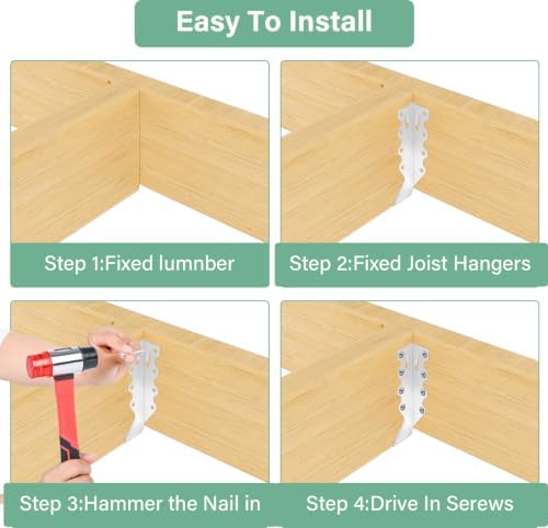 2x6 Joist Hangers 25PCS 18Gauge Rafter Bracket Double Shear Hanger