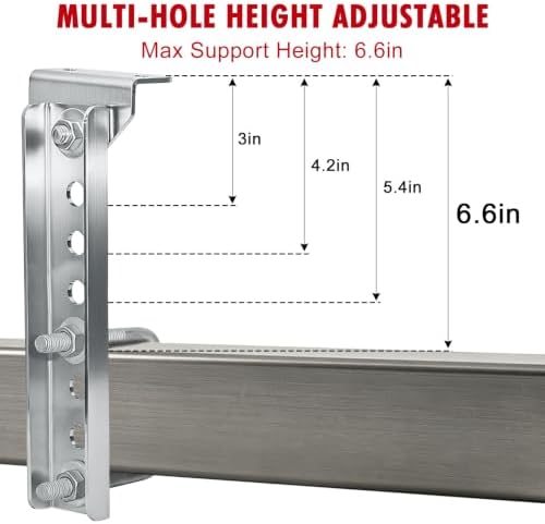 4 Pack 10"/12" Boat Trailer Bunk Brackets Kit | Swivel Top