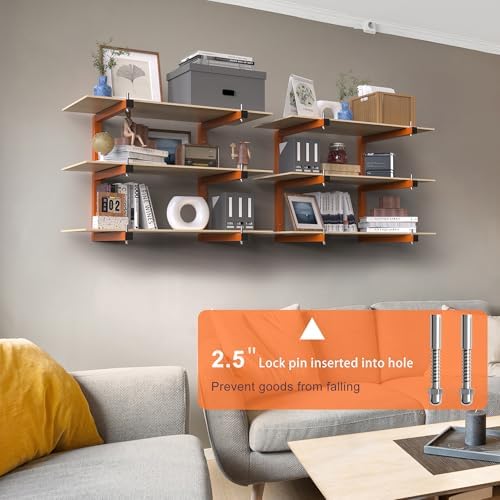 Lumber Rack Wall-Mounted Lumber Storage Rack, Heavy Duty Wood Storage Racks w...