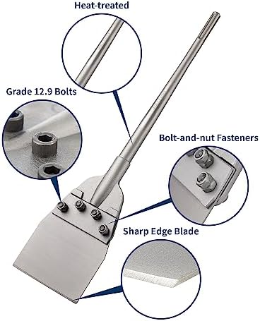 SDS Max Floor Scraper,Firecore 6 Inch by 25 Inch Thinset Removal Chisel Bit